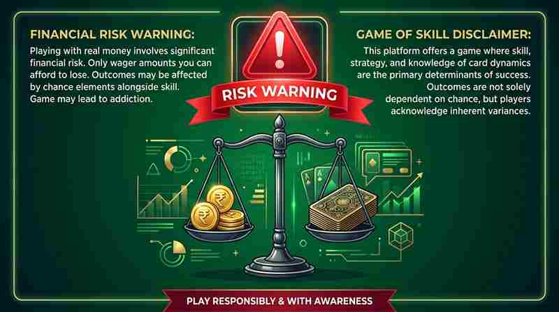 Financial risk notice and legal warnings under the Boss Rummy Disclaimer